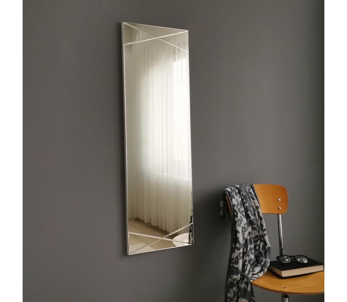 Lustro ścienne 105x35 cm srebrne