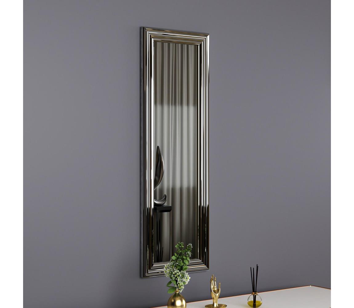 Lustro ścienne BOSS 90x30 cm srebrne