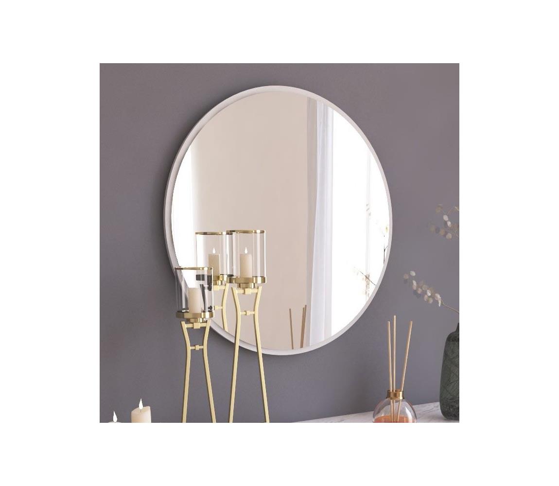 Lustro ścienne OZZE śr. 60 cm białe