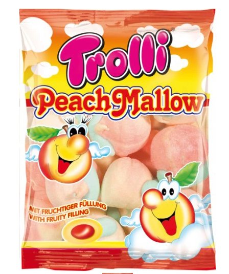 Trolli, pianki o smaku brzoskwiniowym PeachMallow, 150 g