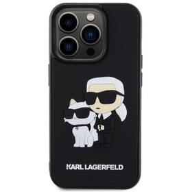 Obudowa dla telefonów komórkowych Karl Lagerfeld 3D Rubber Karl and Choupette na Apple iPhone 15 Pro (KLHCP15L3DRKCNK) Czarny