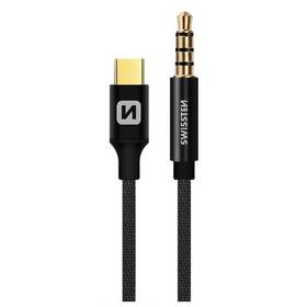 Kabel Swissten USB-C/Jack 3,5 mm, 1,5 m (73501303) Czarny