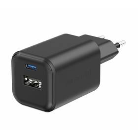 Ładowarka sieciowa Swissten GAN 1x USB-C 45W PD + 1x USB-A 18W QC (22071310) Czarna