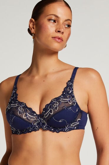 Hunkemöller Biustonosz nieusztywniany z fiszbinami Diva Niebieski