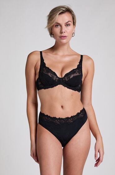 Hunkemöller Figi z wysokim stanem Diva Czarny