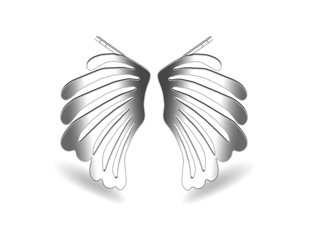 Srebrne Duże Kolczyki Skrzydła Wings Wyjątkowe 925