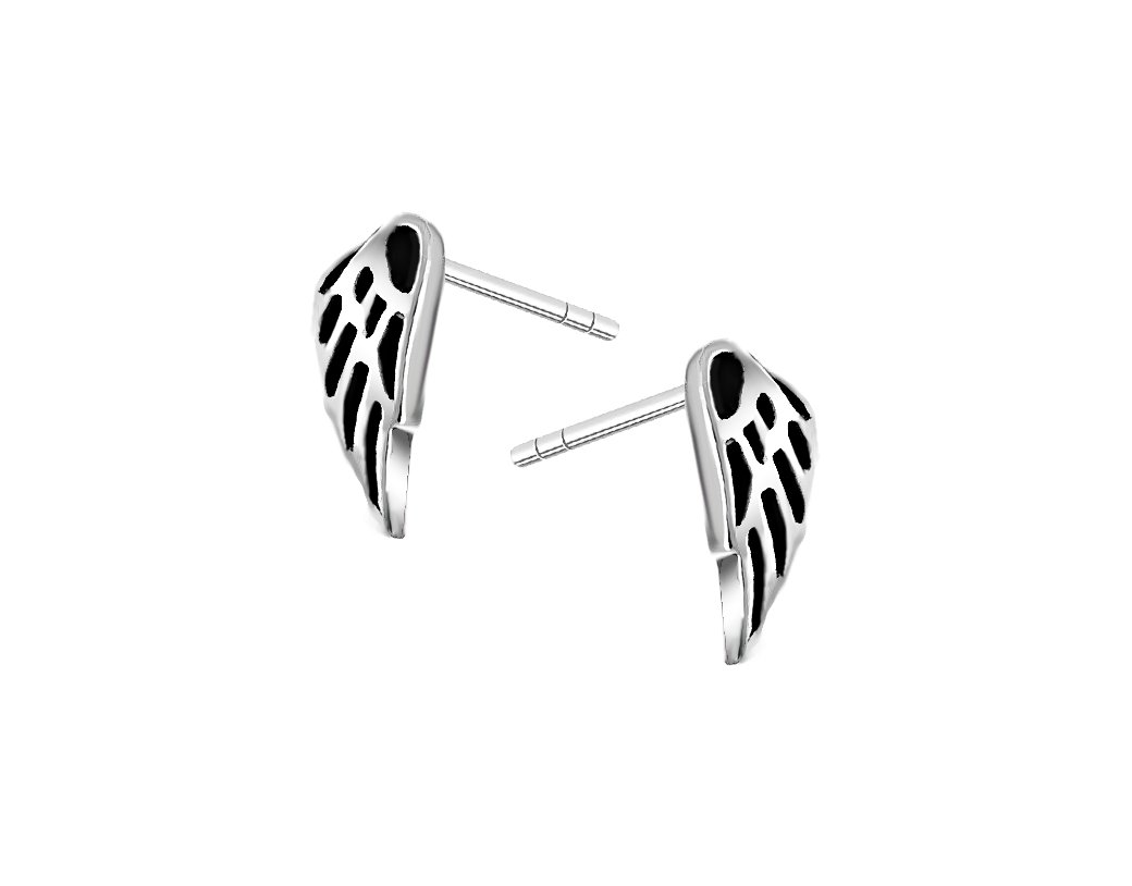 Kolczyki Skrzydła Skrzydło Wings Modne Srebro 925