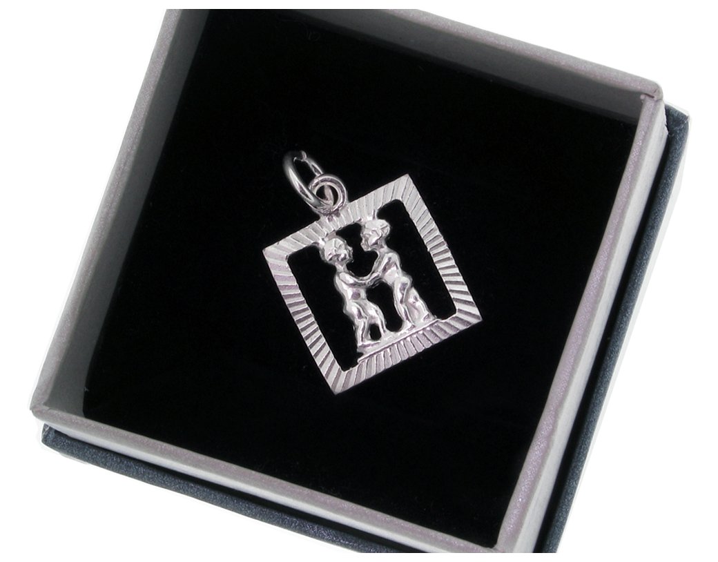 Wisiorek Srebrny Znak Zodiaku Srebro 925 Bliźniaki