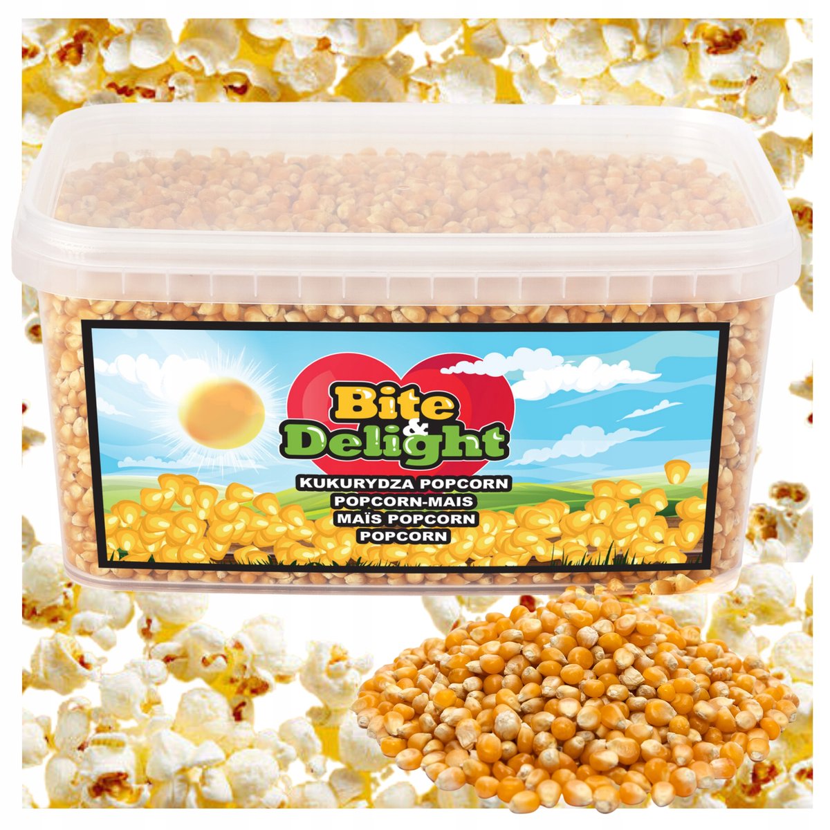 Kukurydza popcorn ziarno do prażenia bez soli 99,8% OTWARTYCH ZIAREN 2,5kg