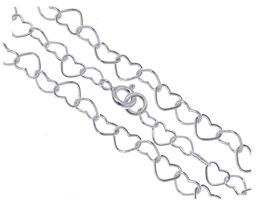 Bransoletka Ażurowa Serce Serca 4 Mm Srebro 925