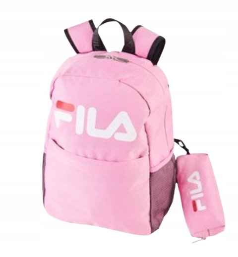 Fila plecak szkolny różowy plus piórnik piękny róż