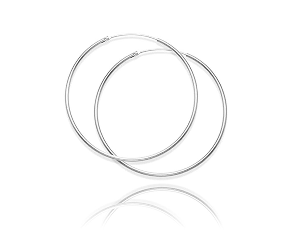 Srebrne Kolczyki Klasyczne Kółka 4Cm Srebro 925