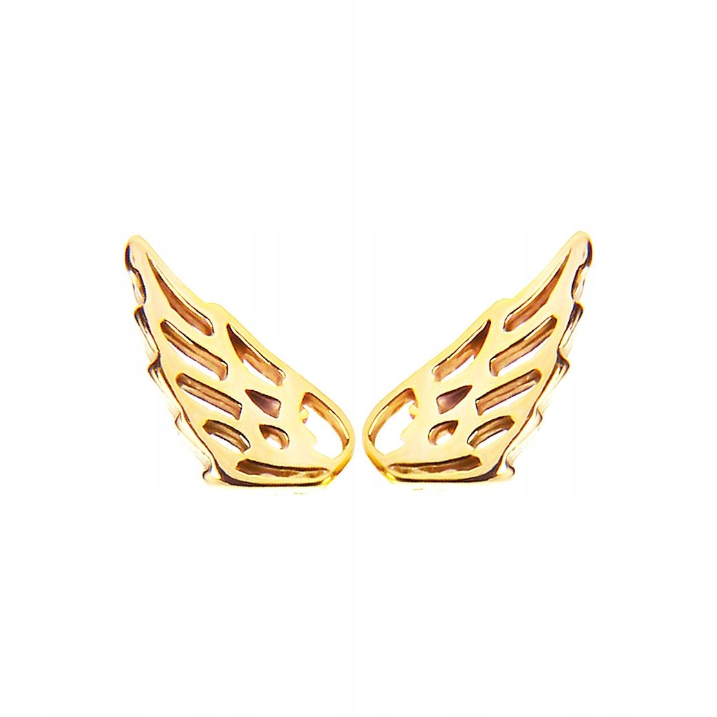 Złote Kolczyki Skrzydła Skrzydełka Wings Próba