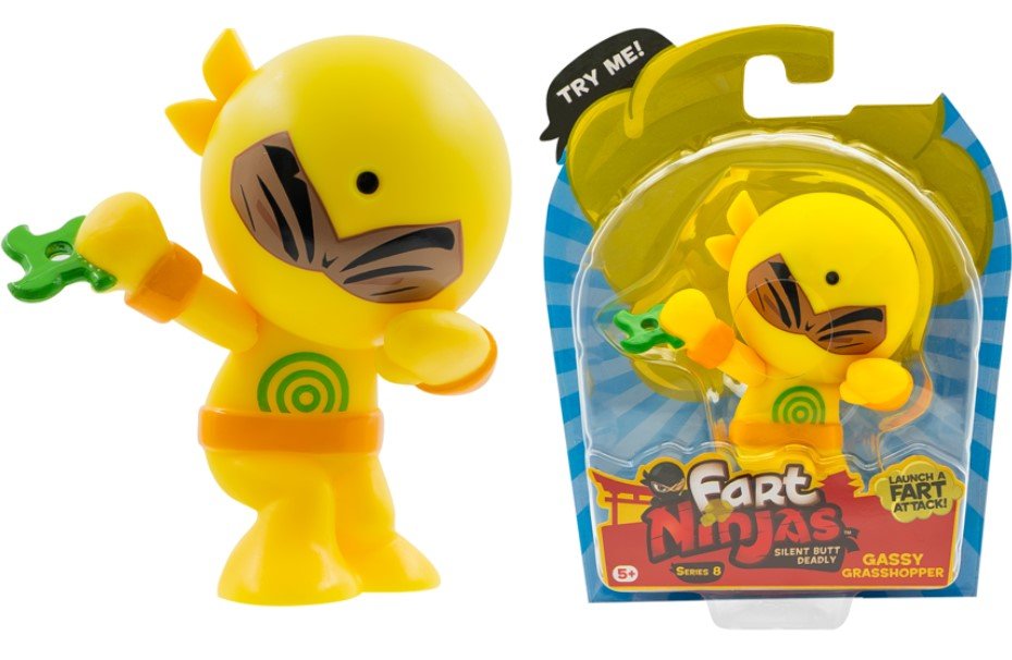 FART NINJAS figurka z dźwiękiem Gassy Grasshopper S8