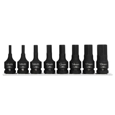Proline Zestaw bitonasadek udarowych HEX 8 sztuk 1/2 5-19 mm box 18491 PX18491