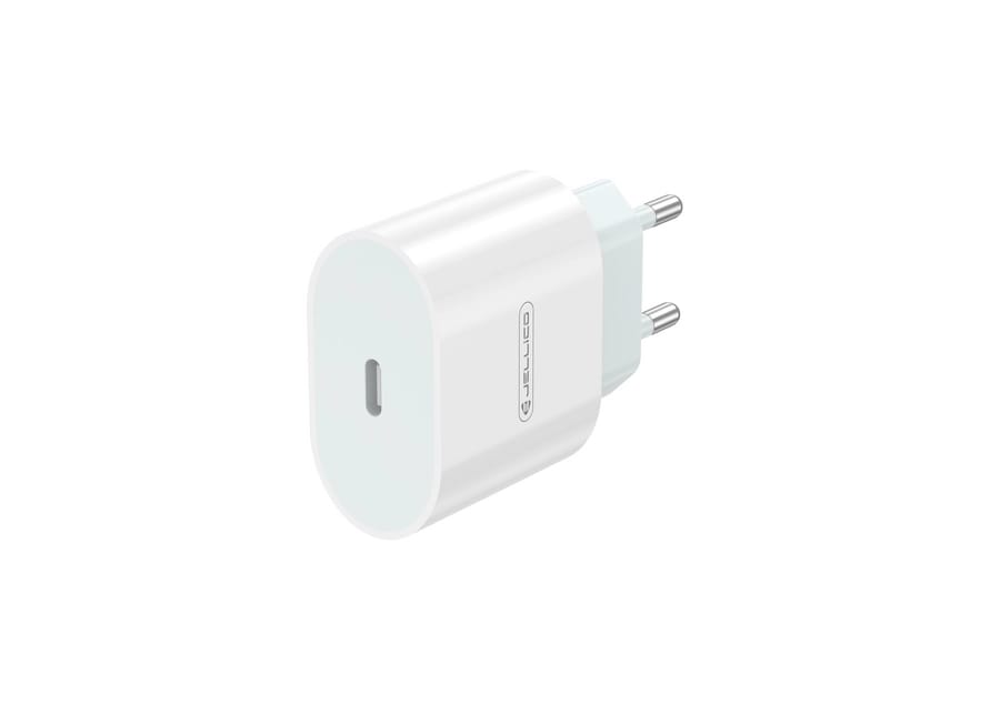 Ładowarka Sieciowa 20W PD USB-C Jellico AK200 + Kabel USB-C - USB-C  białe