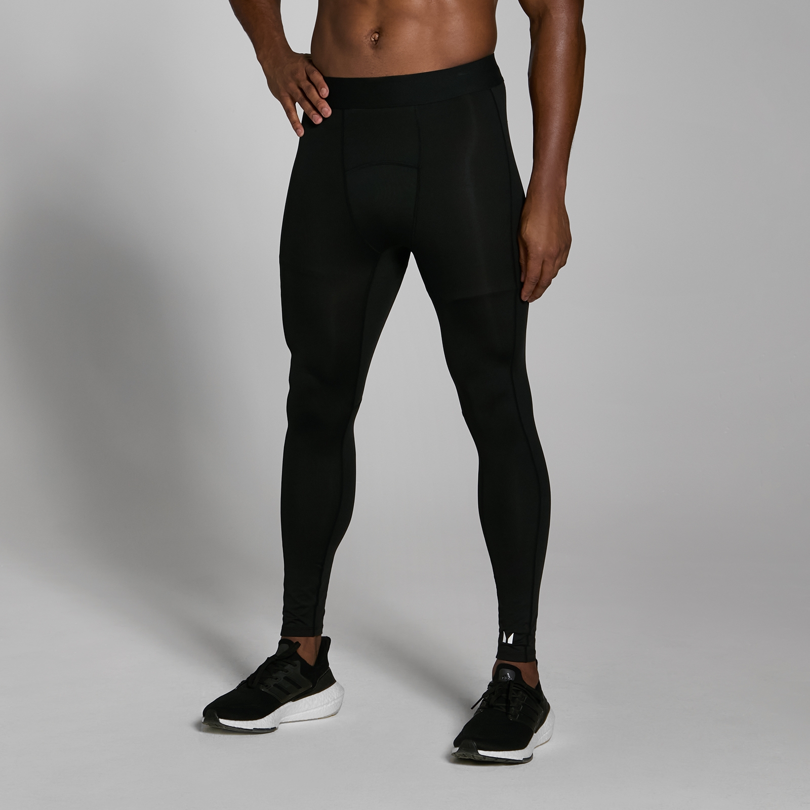 Męskie legginsy bazowe z kolekcji Training MP – czarne - XXXL