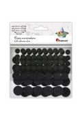 Rzepy samoprzylepne okrągłe czarne 69kpl