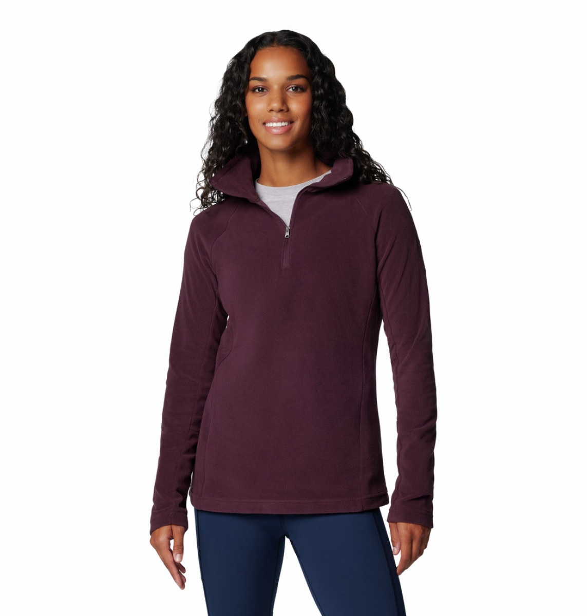 Damski polar nierozpinany bez kaptura Columbia Glacial IV Half Zip - fioletowy - COLUMBIA