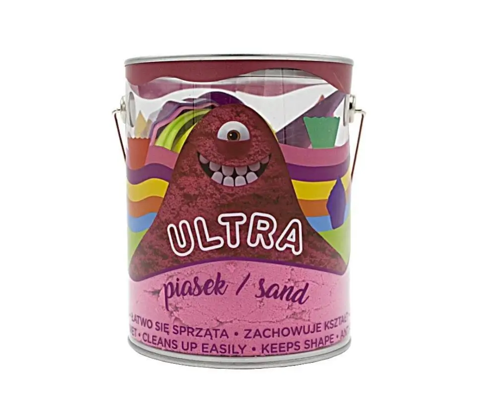 Ultra Piasek 900g różowy + 4 foremki Muffinki - EPEE