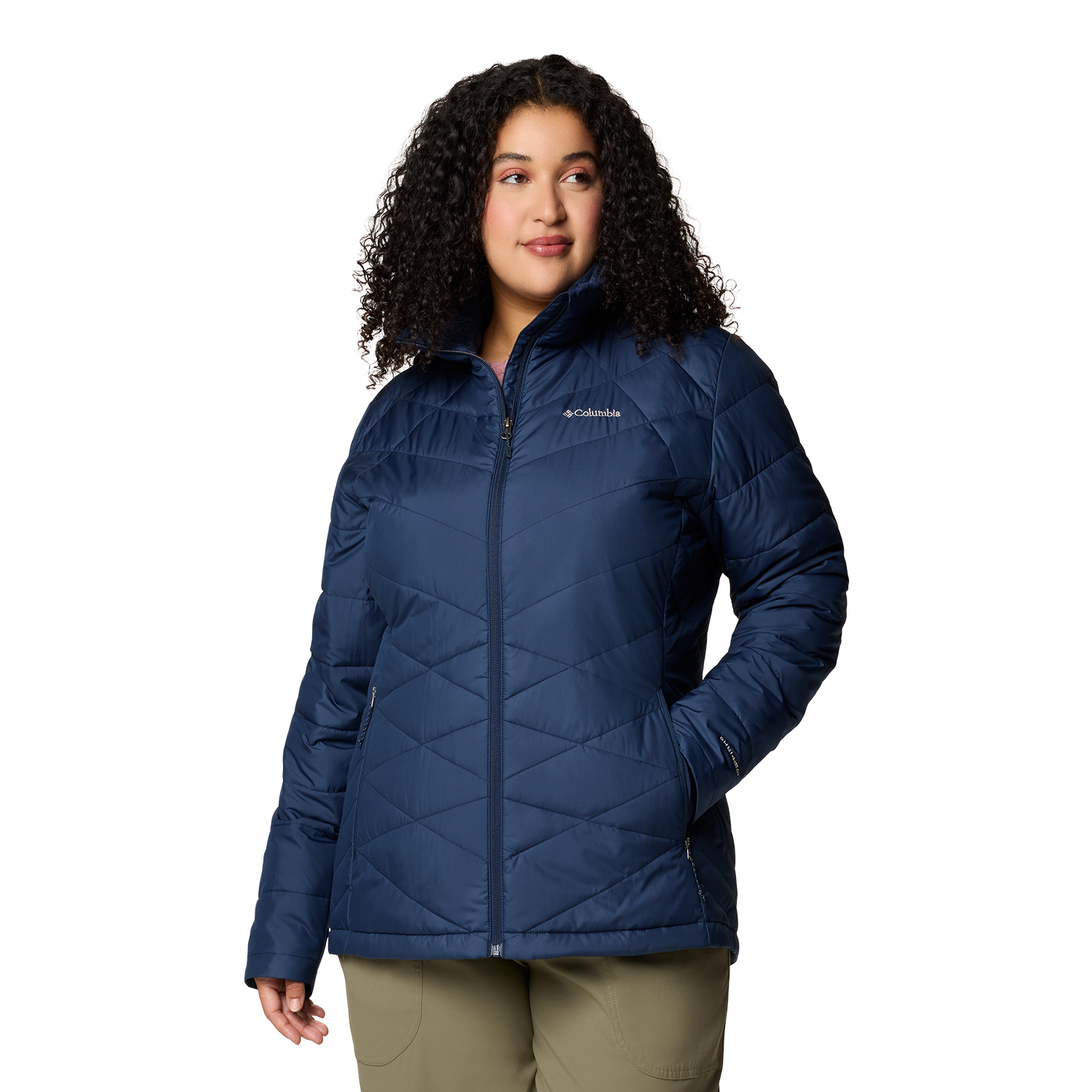 Damska kurtka z kapturem Columbia Heavenly Hooded Jacket collegiate navy - XS
