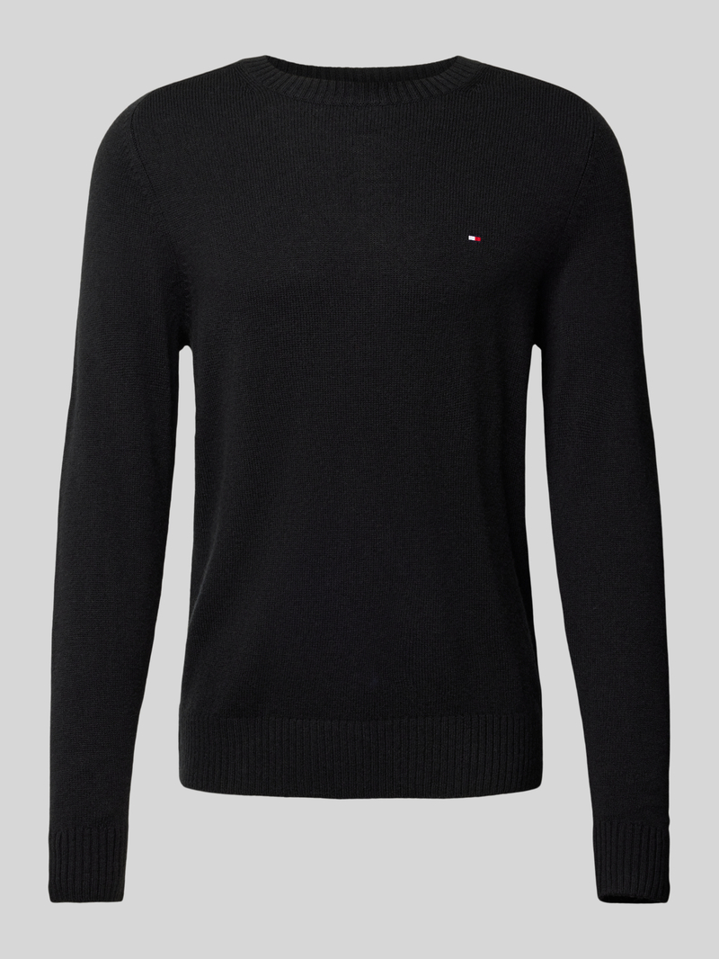 Sweter wełniany z wyhaftowanym logo
