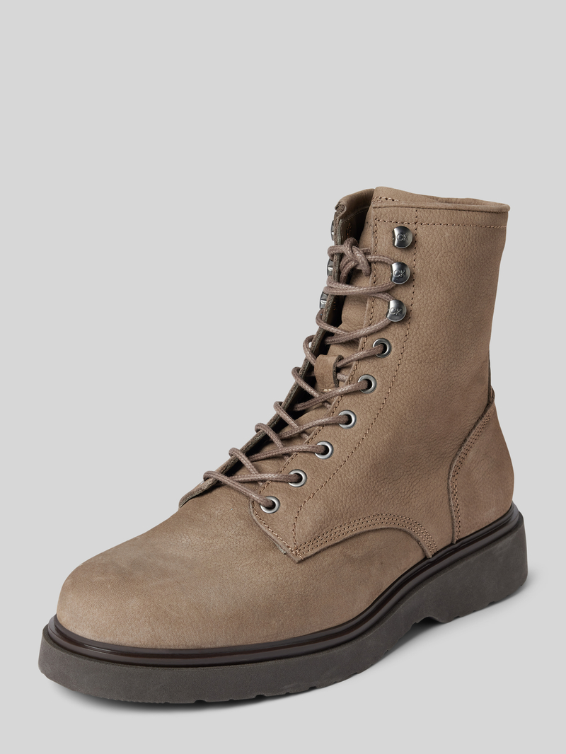 Buty skórzane z zapięciem na zamek błyskawiczny model ‘LACE UP’