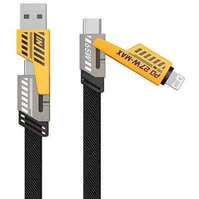 Kabel USB Awei Kabel 4w1 AWEI CL-226 USB-C / Lightning czarny/black