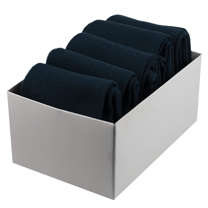 Zestaw 5 par skarpet bambusowych - kolor granatowy - EM Men's Accessories