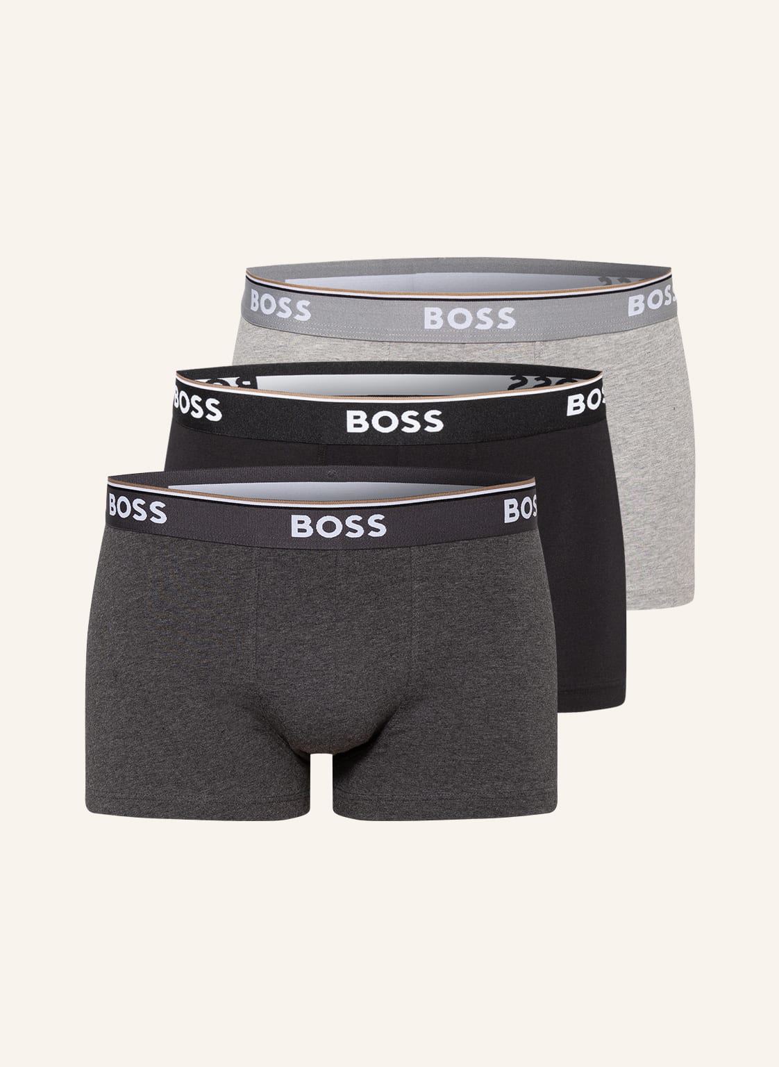 Boss Bokserki, 3 Szt. grau