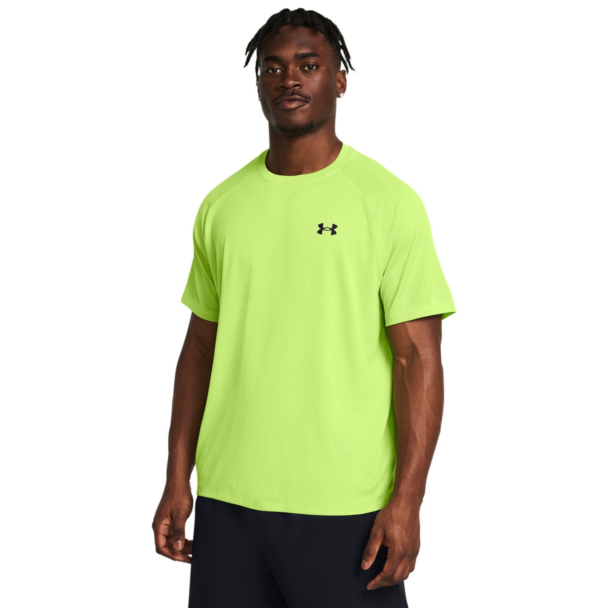 Męska koszulka treningowa Under Armour UA Tech Textured SS - zielona - UNDER ARMOUR