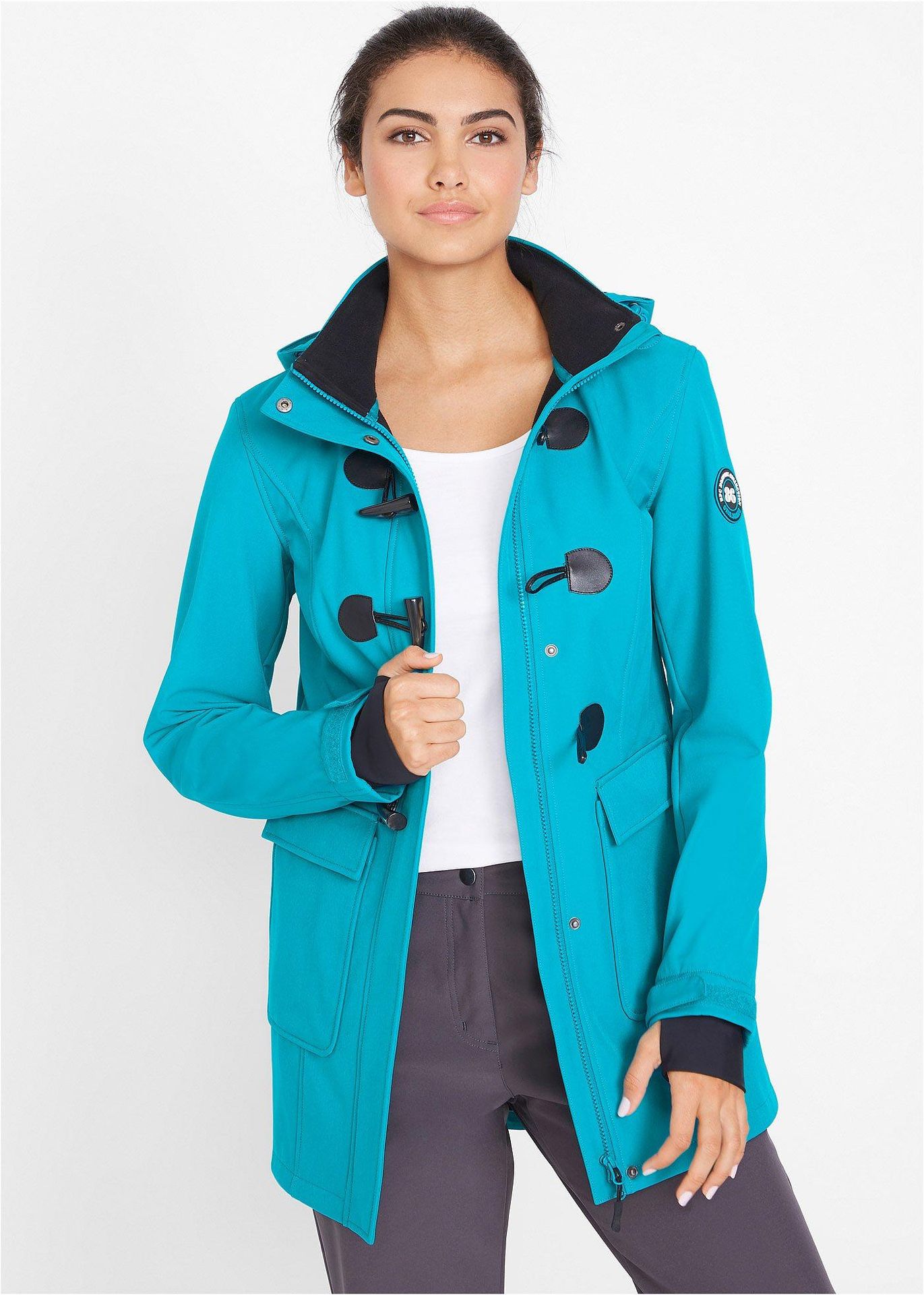 Kurtka budrysówka softshell, z materiału odpychającego wodę - bonprix