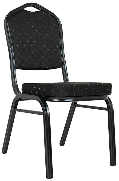 Czarne krzesło restauracyjne sztaplowane - Lindy 4X