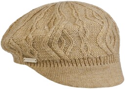 Czapka Kaszkiet Dzianinowa Annelie by Seeberger, beżowy, One Size