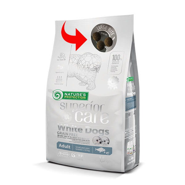 Nature's Protection SC White Dogs GF White Fish Adult Large 1,5kg