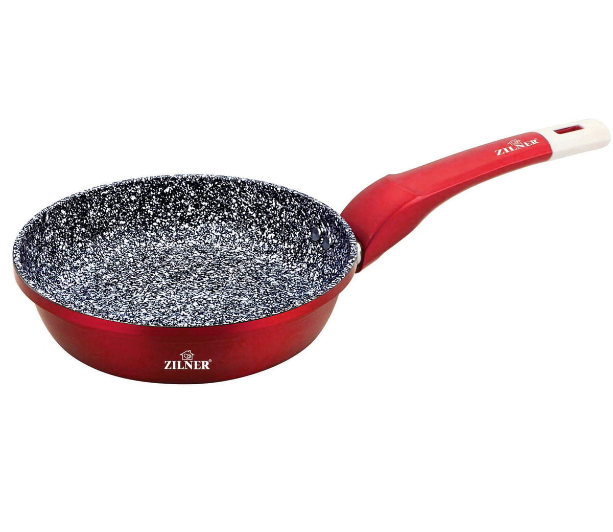 Patelnia 20Cm Marmurowo-Ceramiczna Zilner Stonetec Burgund Zl-9253