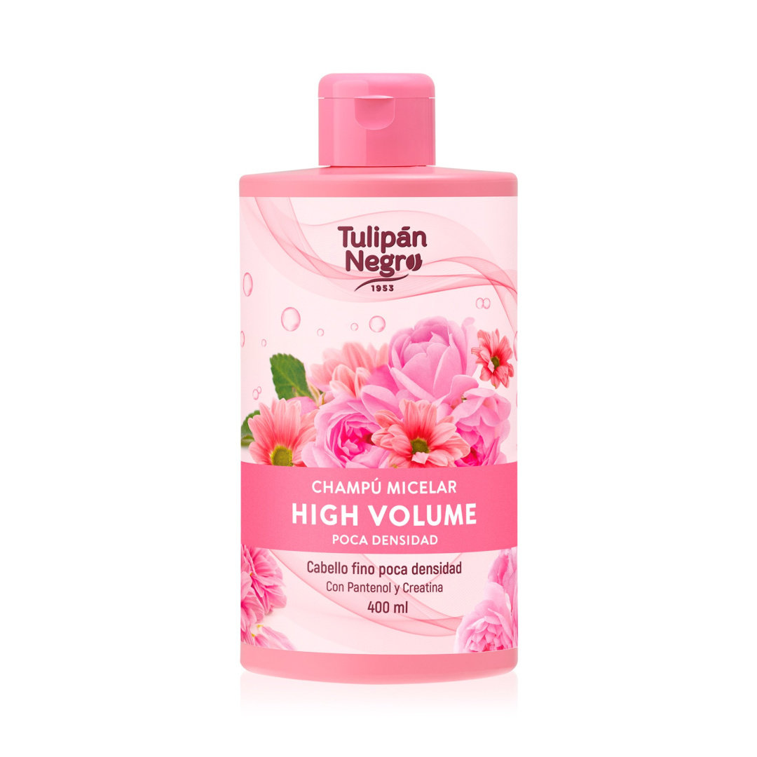 Tulipan Negro, Szampon micelarny zwiększający objętość włosów z pantenolem i keratynem, 400ml