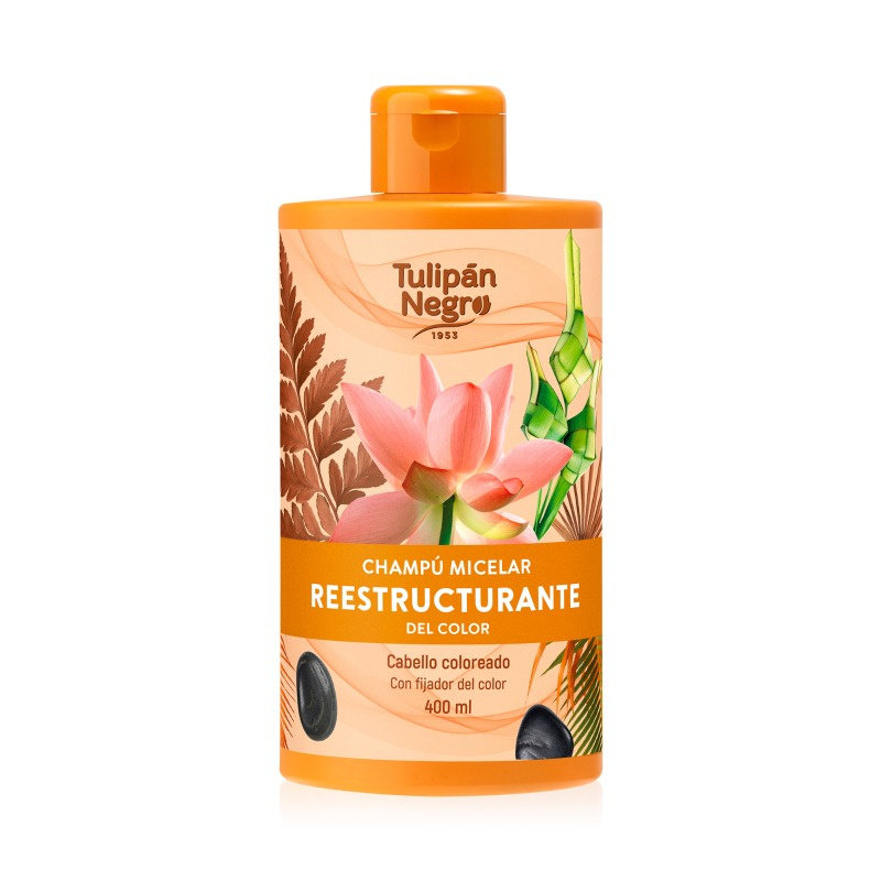 Tulipan Negro, Szampon micelarny odbudowujący do włosów, 400ml
