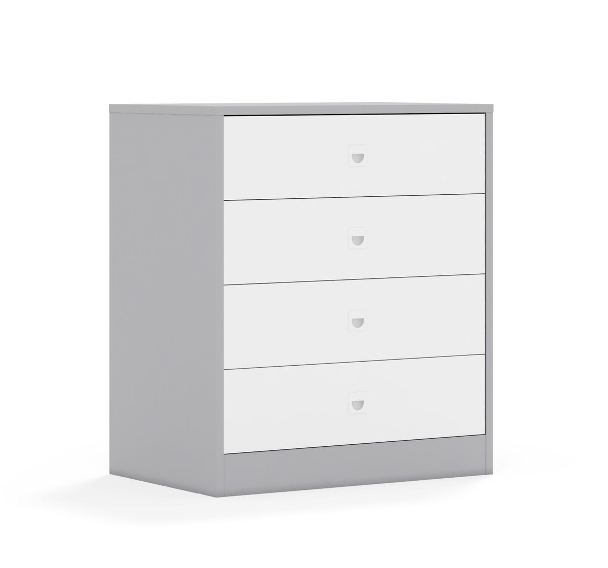 Szafa Blox Base 70 2P 4S 706x466x813 korpus szary/4x szuflada biała