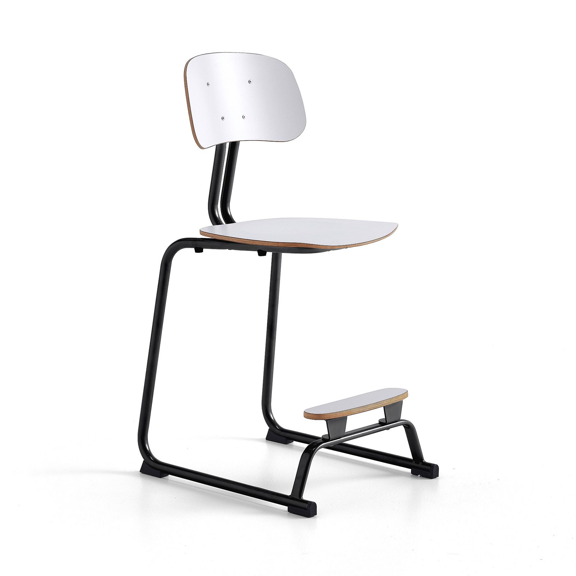 Krzesło szkolne YNGVE, płozy, antracyt, biały, W 610 mm