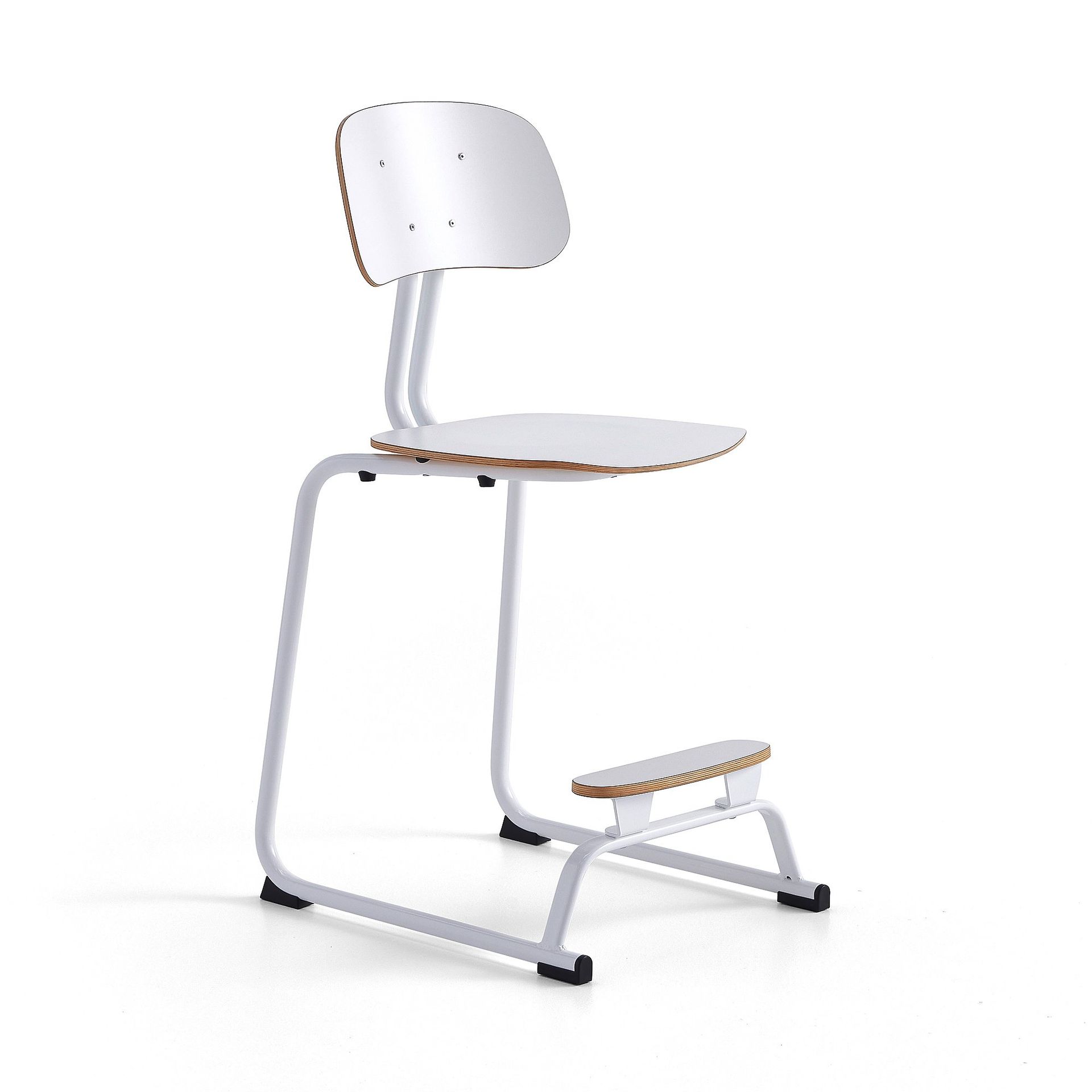 Krzesło szkolne YNGVE, płozy, biały, biały, W 610 mm