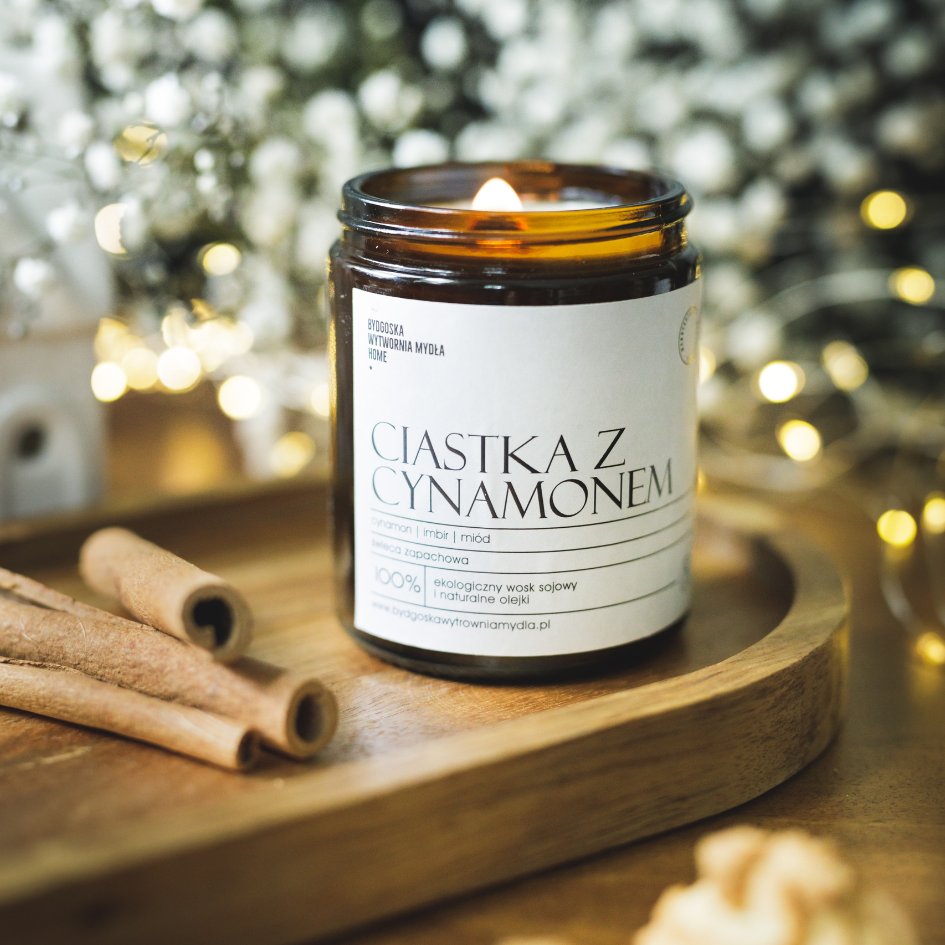 Bydgoska Wytwórnia Mydła Świeca sojowa Ciastka z Cynamonem 300ml