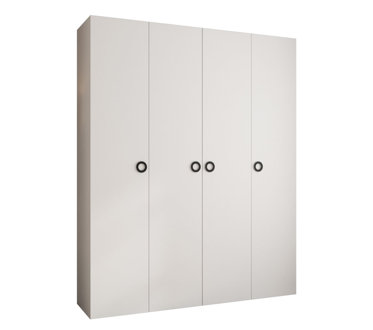 Szafa czterodrzwiowa Como 1 200 gł.50 biały+czarny