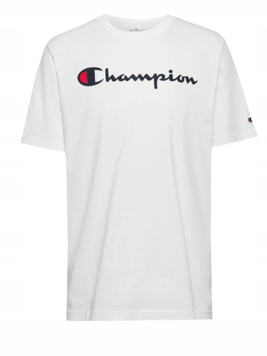 KOSZULKA męska CHAMPION 220256-WW001 t-shirt bawełniany biały M