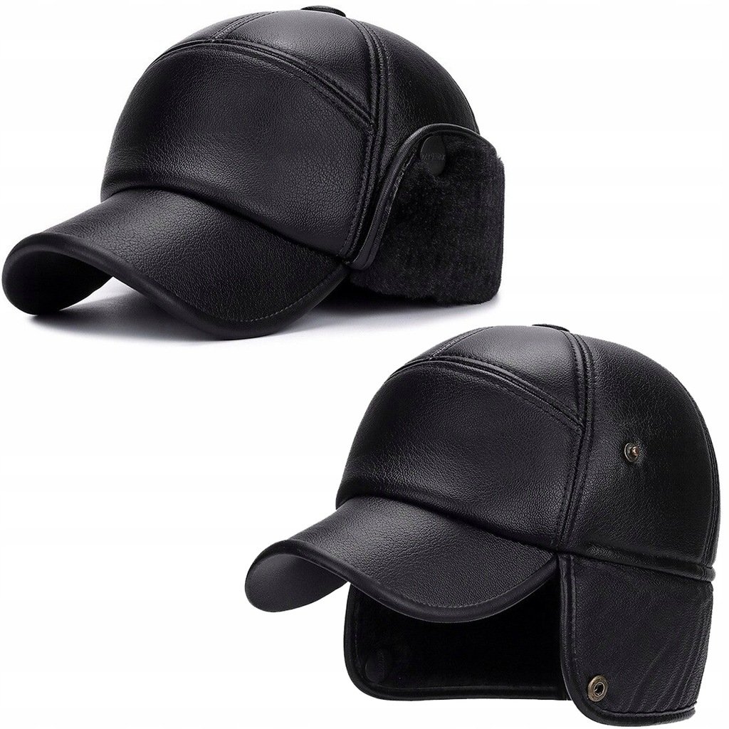 Zimowa Czapka Z Daszkiem Dla Mężczyzny Nauszniki