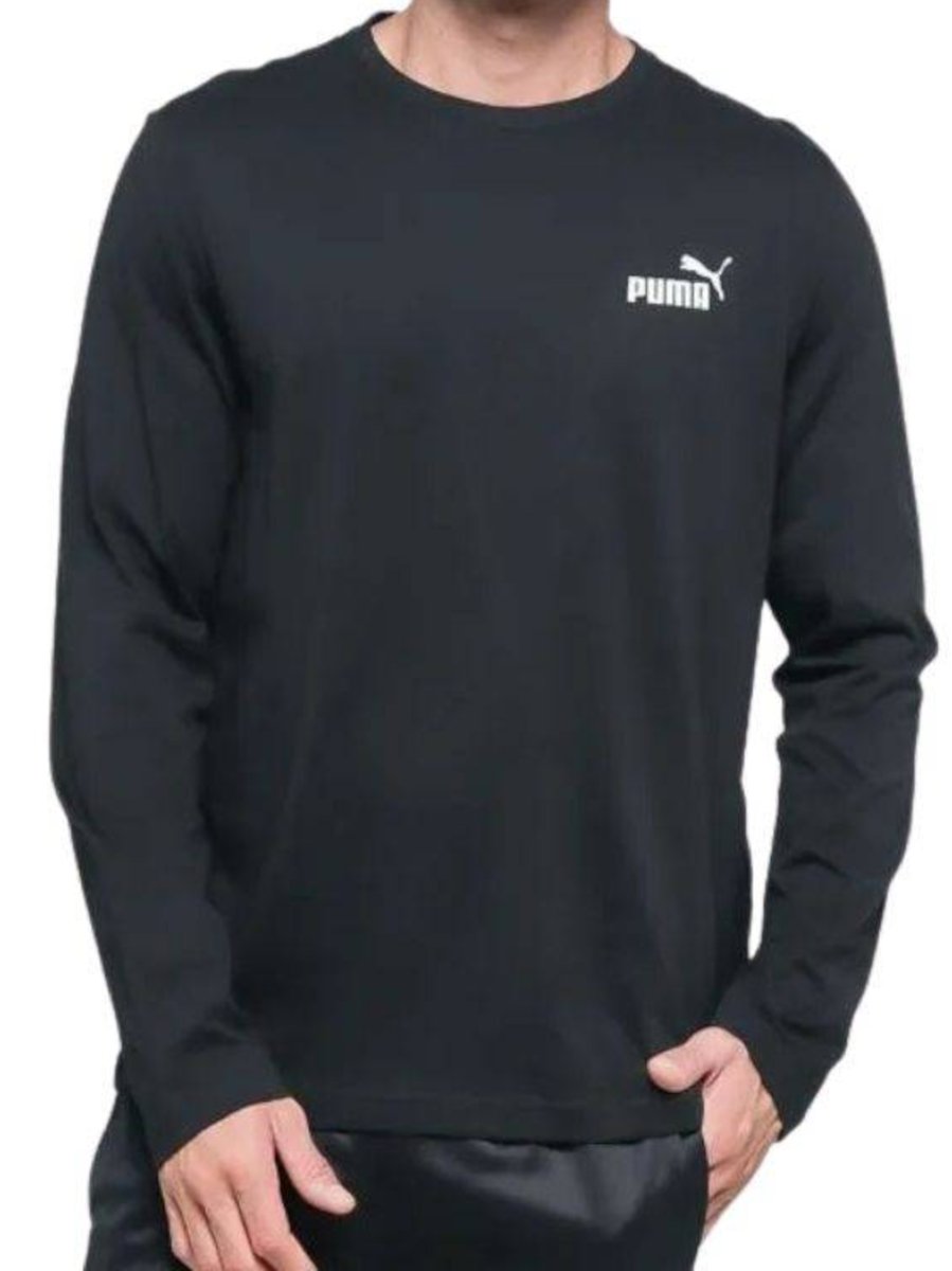 KOSZULKA męska PUMA LONGSLEEVE 586672-01 sportowa bluza czarna bawełna XXL