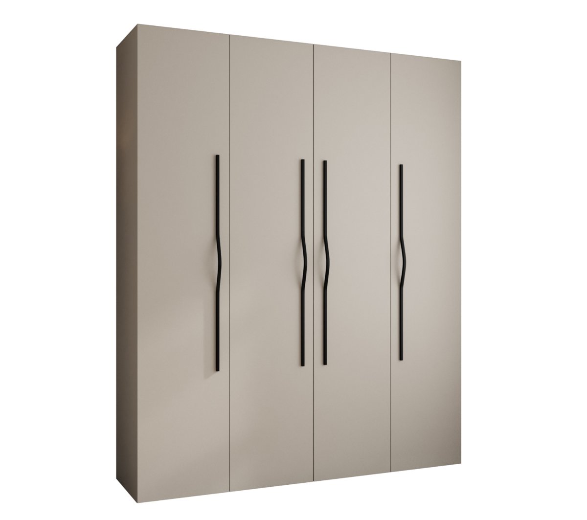 Szafa czterodrzwiowa Como 2 200 gł.40 kaszmir+czarny