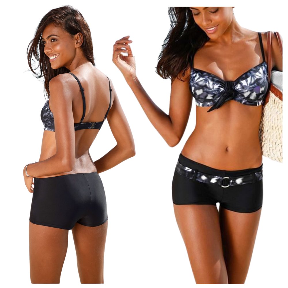 Strój Kąpielowy Dwuczęściowy Kostium Na Plażę Basen Bikini Spodenki Komplet