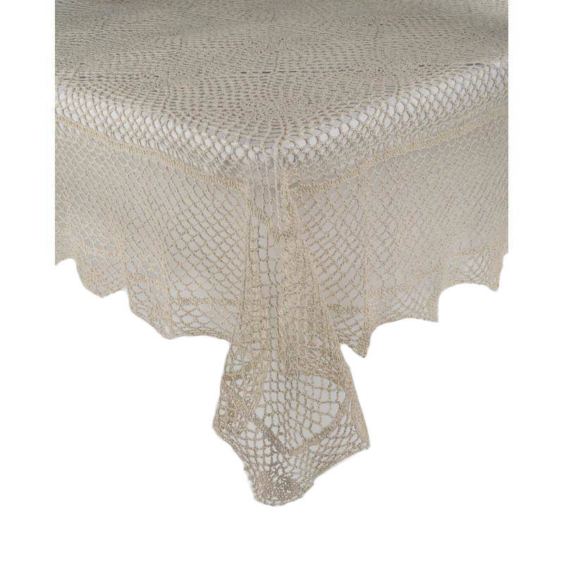 Bieżnik Owalny 60 x 120 Szydełkowy wz. 021 Beż