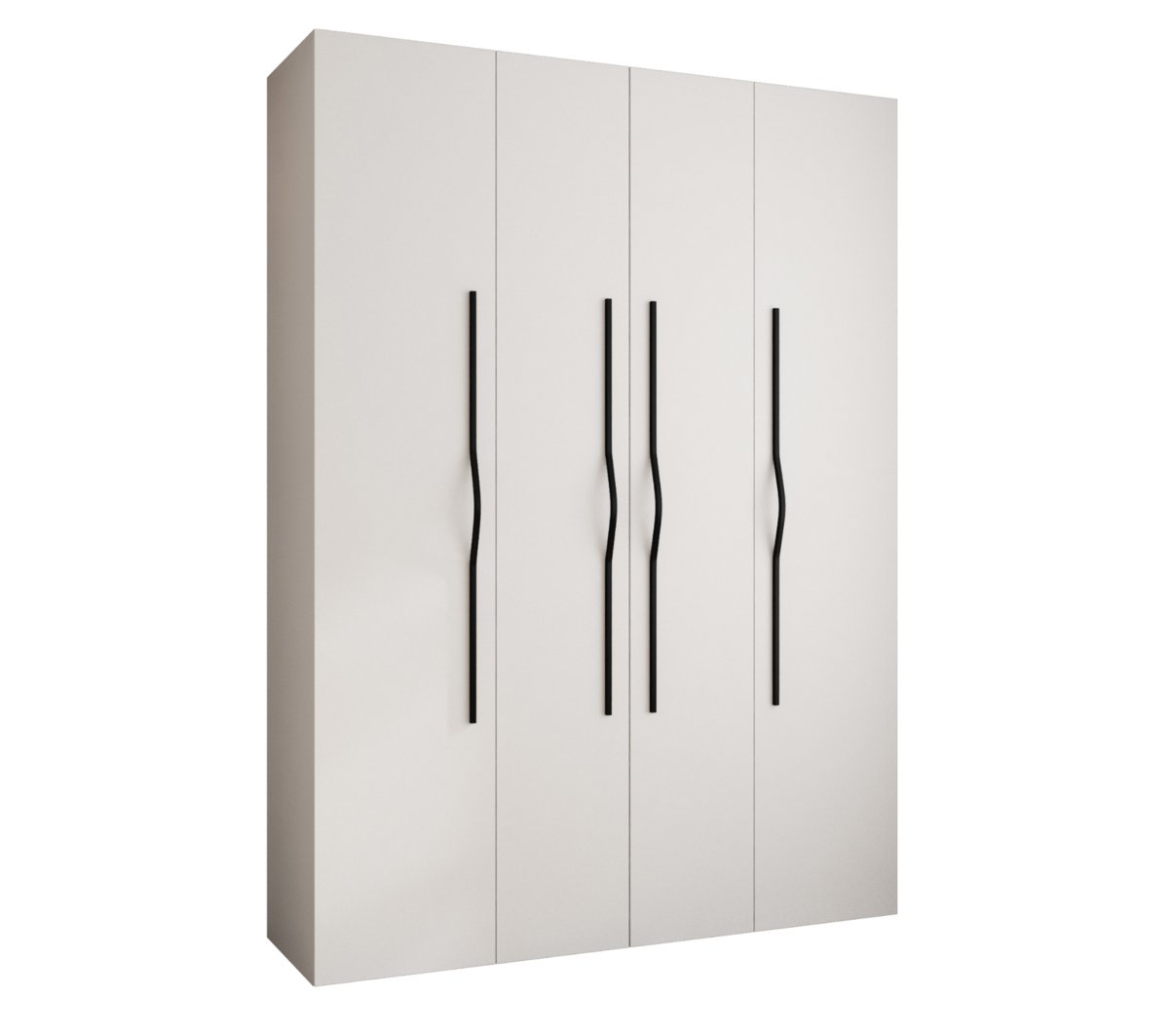 Szafa czterodrzwiowa Como 2 180 gł.40 biały+czarny
